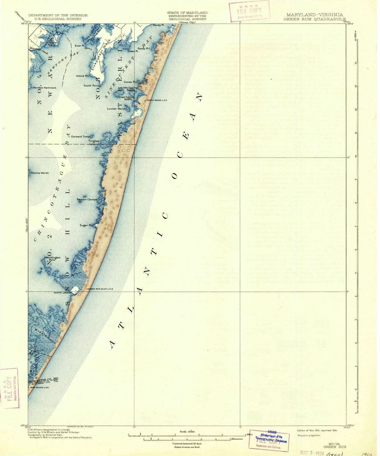 1901 Green Run, MD - Maryland - USGS Topographic Map