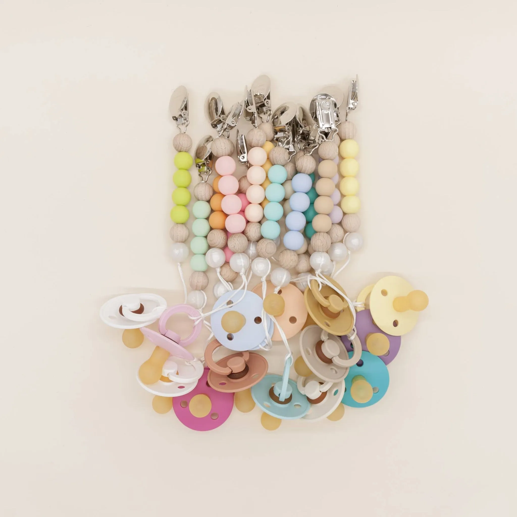 Be Mummy - Mini pacifier holder - Pearl: Beige