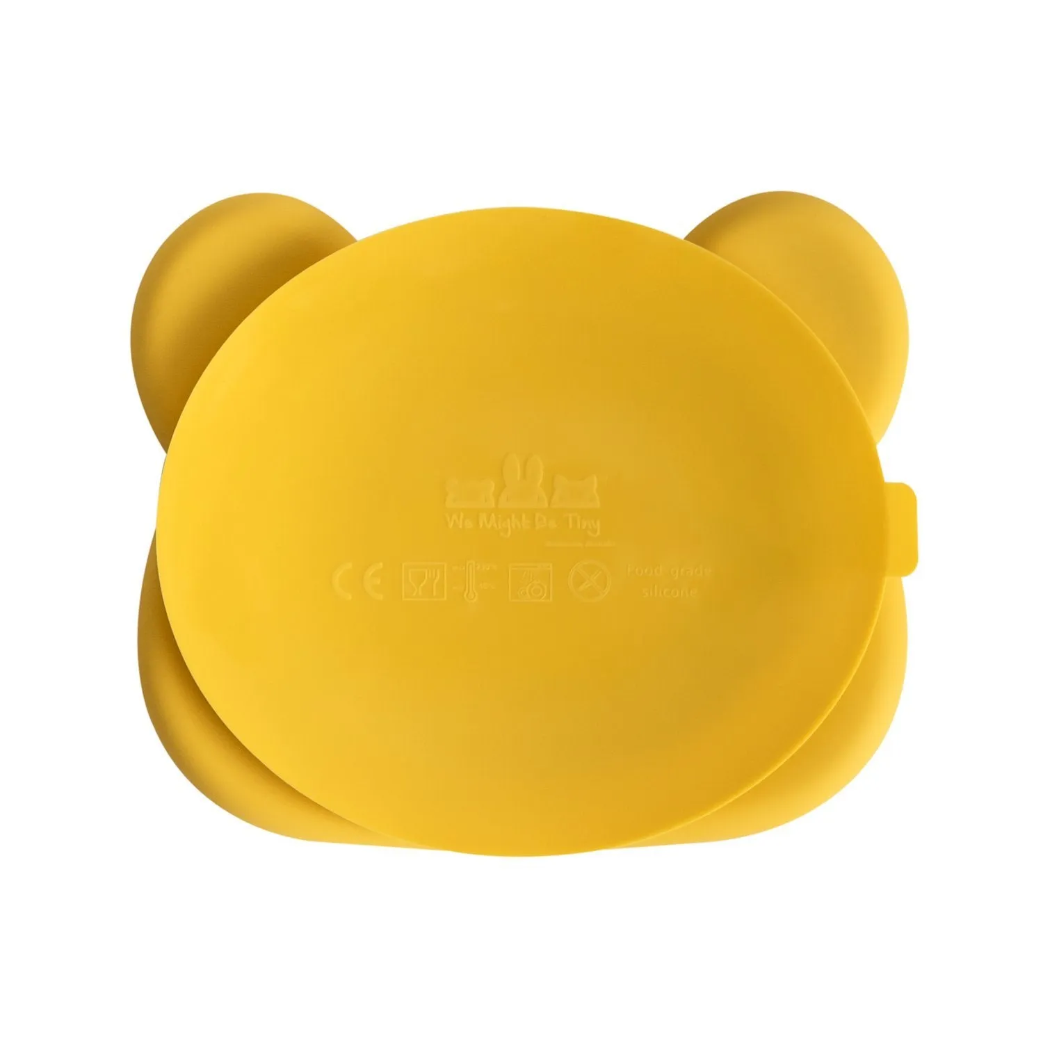 Bear Stickie Plate  Yellow