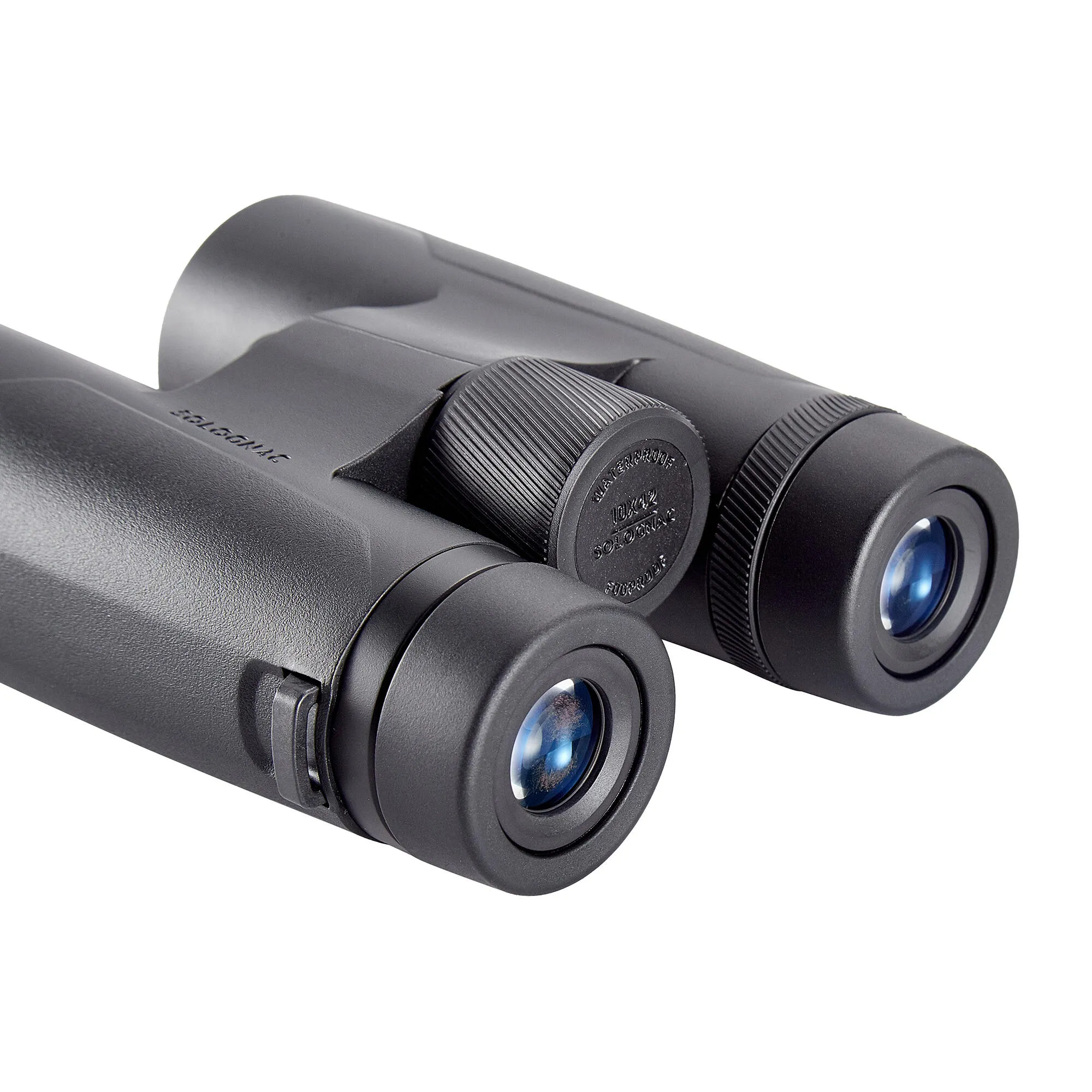 Binoculars 100 10×42 waterproof black SOLOGNAC