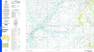 Brighton Downs SF54-15 Topographic Map 1:250k