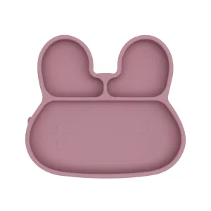 Bunny Stickie Plate Dusty Rose