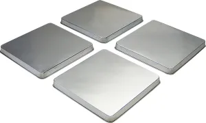 Calypso Basics by Reston Lloyd, Square Tin Burner Cover, Stainless Steel