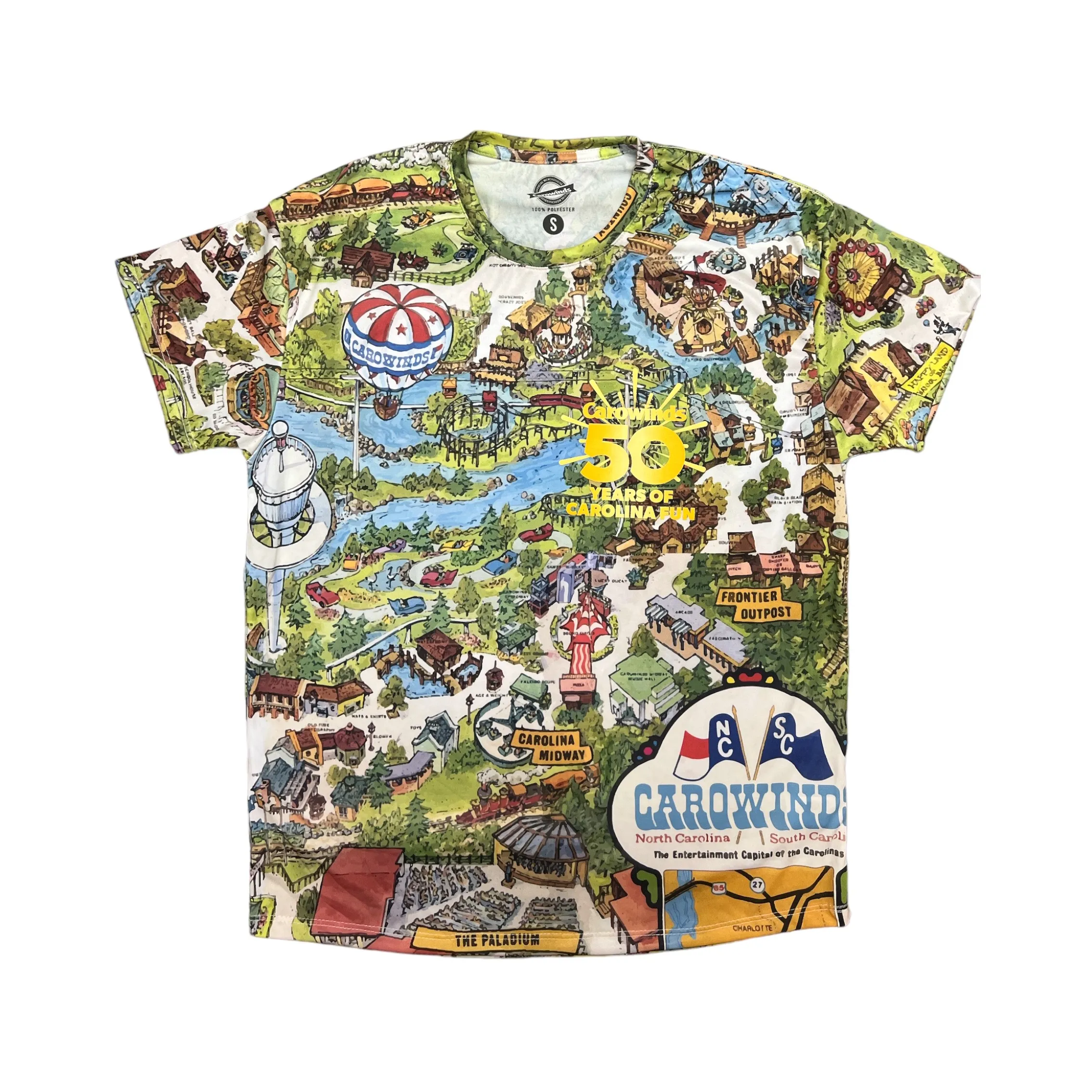 Carowinds Park Map Tee