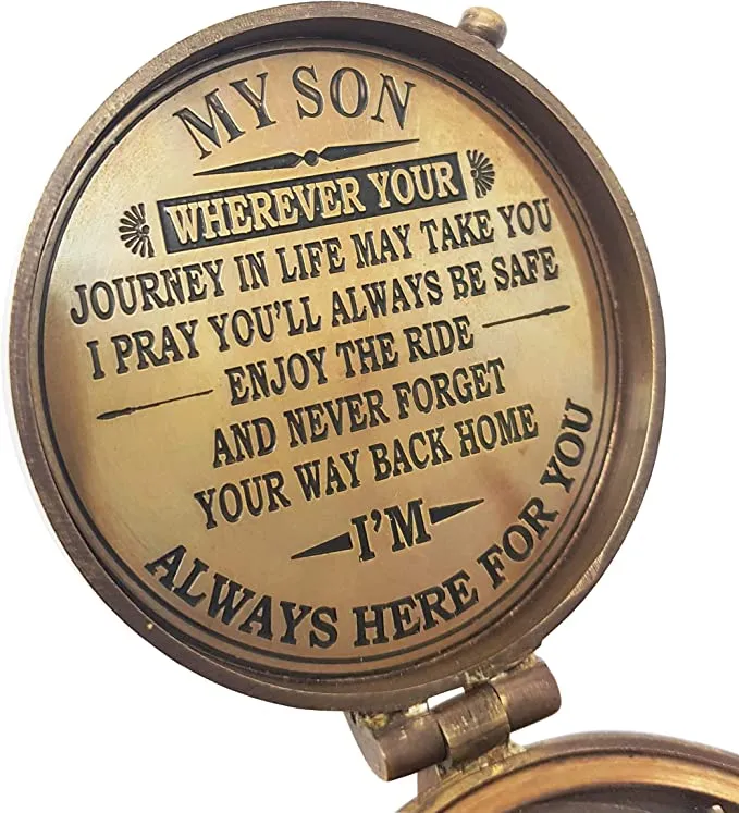 Compass with Case/Gift for Son/to My Son Gifts/Mom to Son Gift (to My Son)