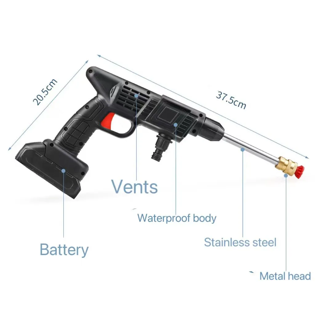 🔥Cordless Portable High Pressure Spray Water Gun - Buy a set and get a free foam bottle!