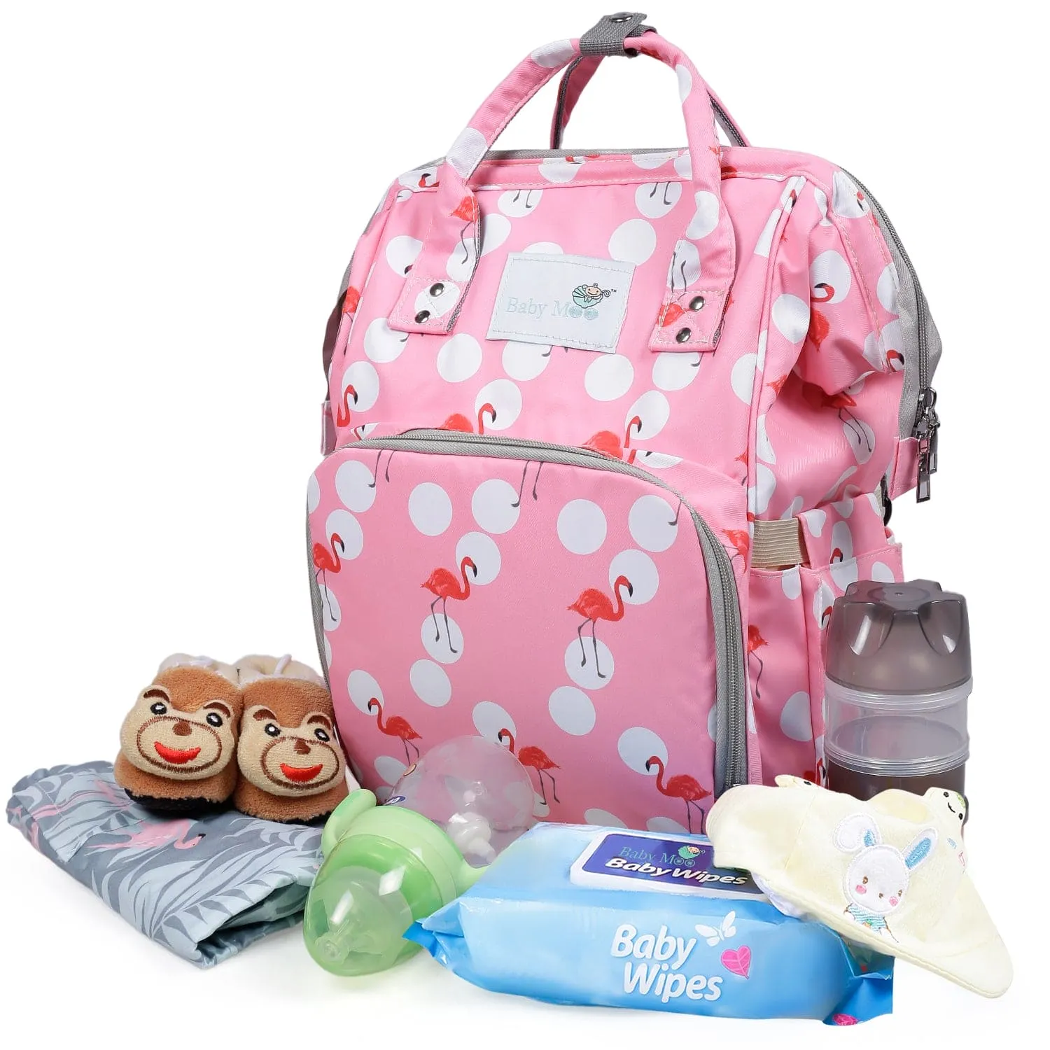 Diaper Bag 
Maternity Backpack Flamingo Pink