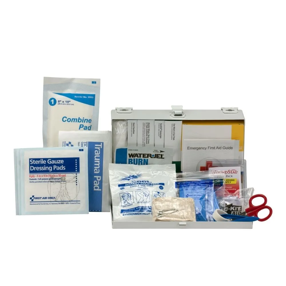 First Aid Only 90670 25 Person Contractor ANSI A  First Aid Kit, Metal Case