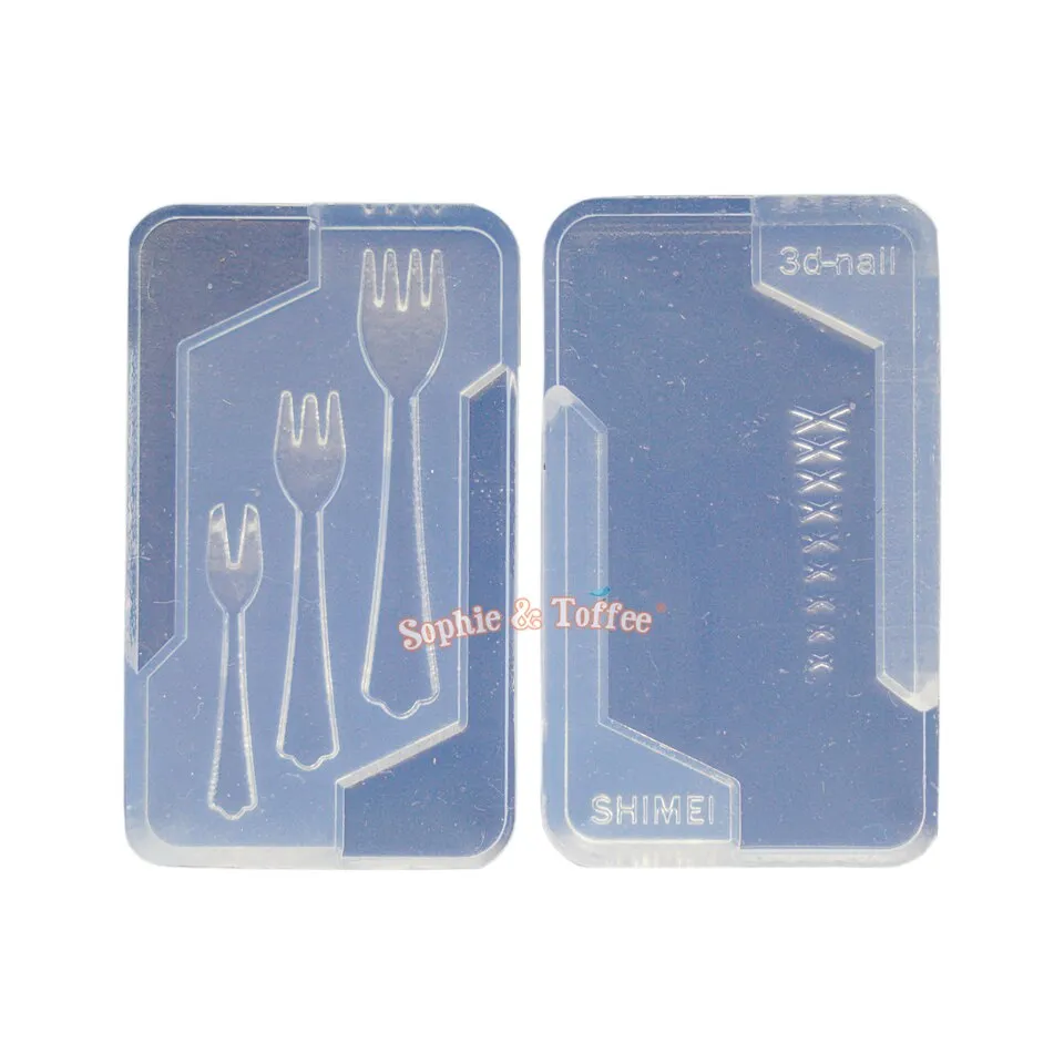 Fork Utensils Clear Silicone Mold