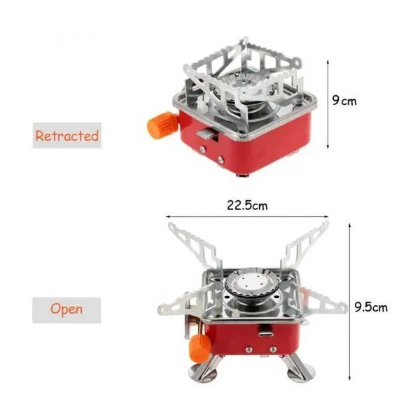 Gas-Powered Portable Card Type Camping Stove K-202