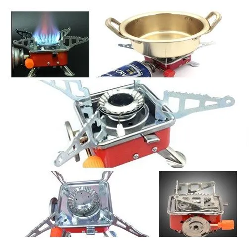 Gas-Powered Portable Card Type Camping Stove K-202