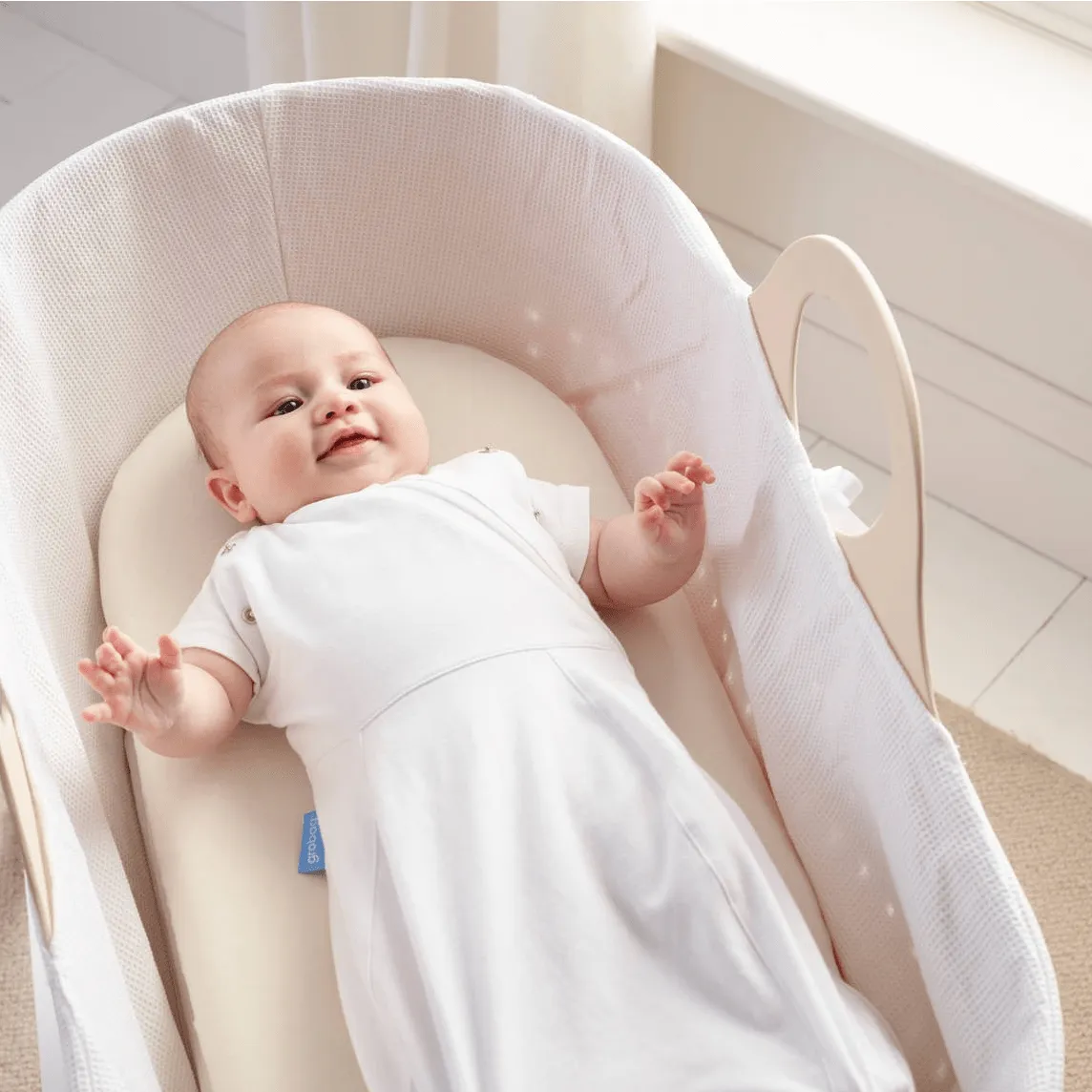 Grobag Newborn Swaddle (Cosy) - Pure White