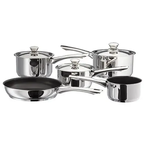 Judge Platina Stainless Steel 5 Piece Induction Saucepan Frypan Set