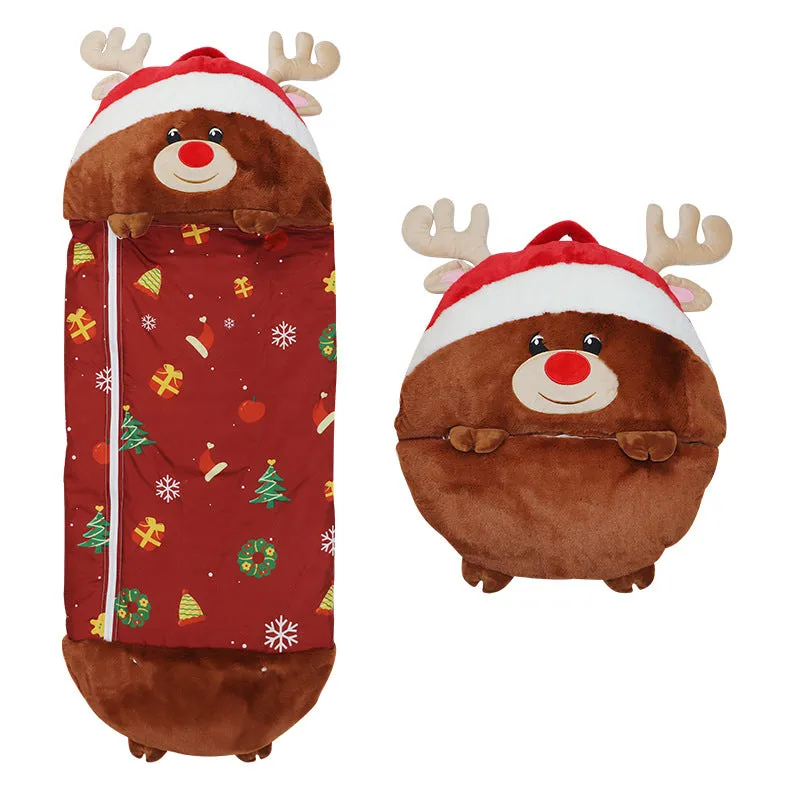 Kids Sleeping Bag Christmas Elk Eagle Sleeping Bags for Girls Boys