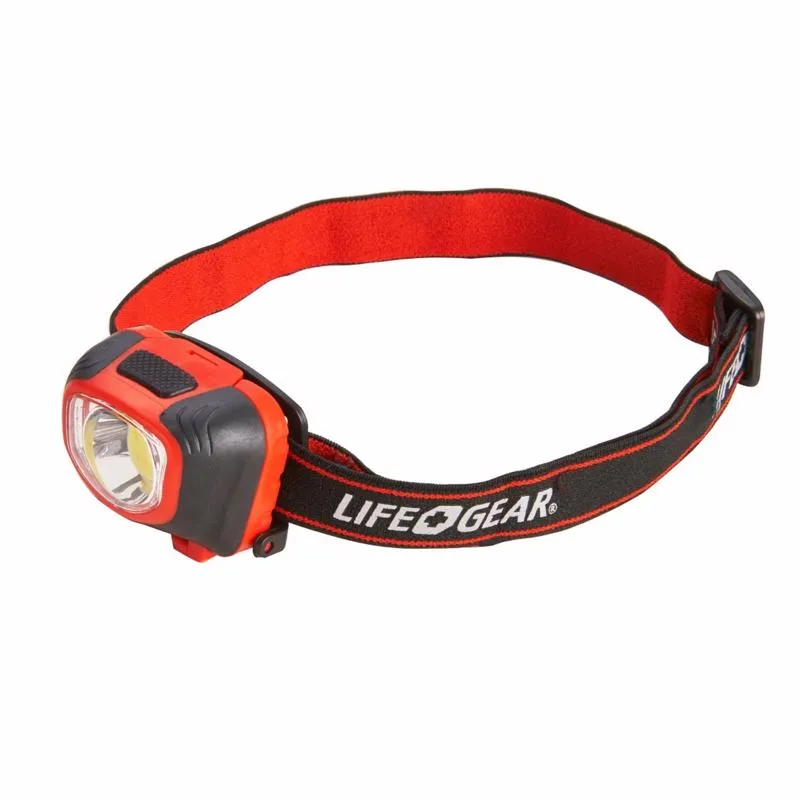 Life Gear Storm Proof 260 lm Black/Red LED Head Lamp AAA Battery