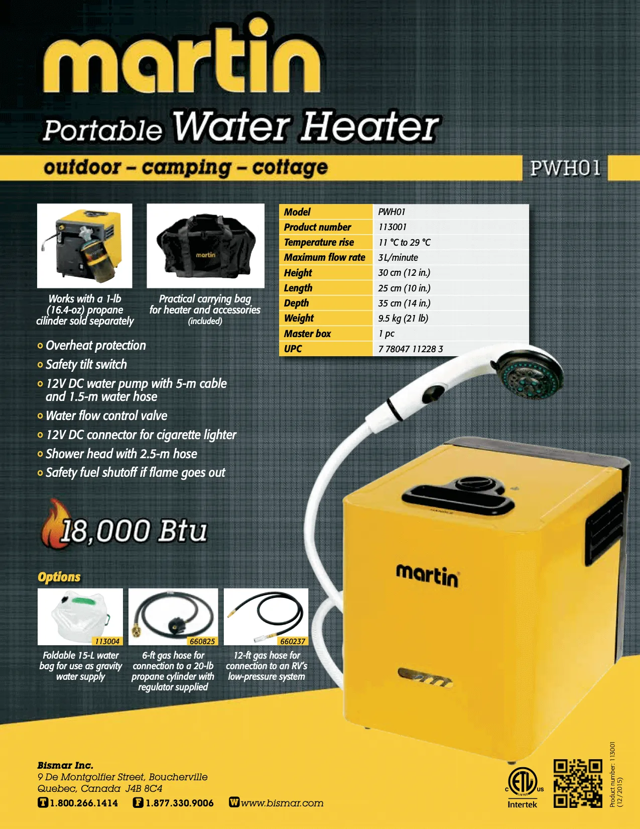 Martin Portable Water Heater *NEW*