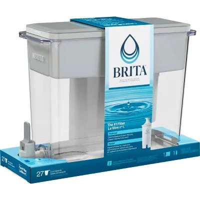 New - Brita Extra Large 18-Cup UltraMax Filtered Water Dispenser with Filter - Gray