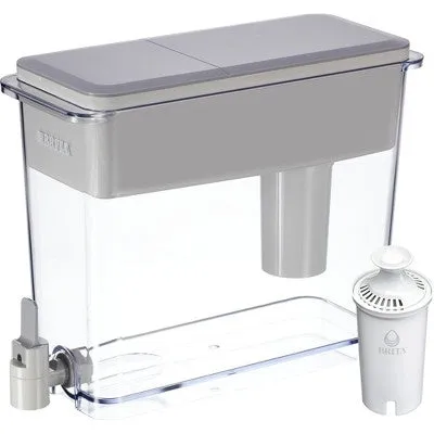 New - Brita Extra Large 18-Cup UltraMax Filtered Water Dispenser with Filter - Gray