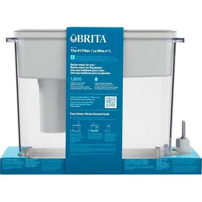 New - Brita Extra Large 18-Cup UltraMax Filtered Water Dispenser with Filter - Gray