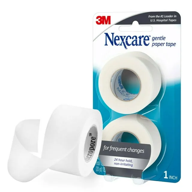 Nexcare Gentle Paper Tape 2 Rolls 1In x 10yd