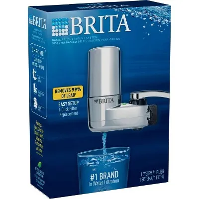 Open Box - Brita Tap Water Faucet Filtration System - Chrome