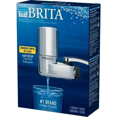 Open Box - Brita Tap Water Faucet Filtration System - Chrome