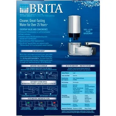 Open Box - Brita Tap Water Faucet Filtration System - Chrome