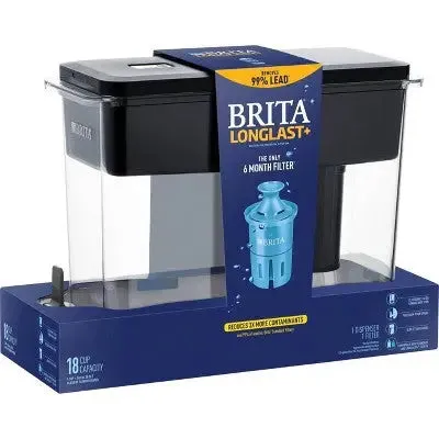 Open Box - Brita XL 18-Cup BPA Free UltraMax Water Dispenser 1 Filter Black