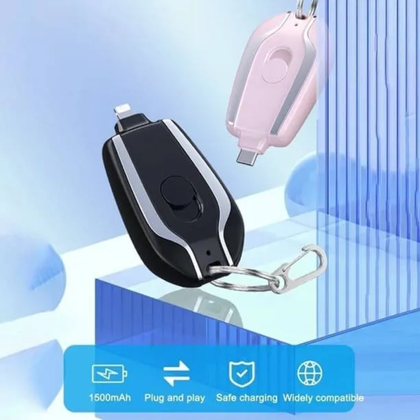 Portable Keychain And Power Bank For Iphone Devices/Type C