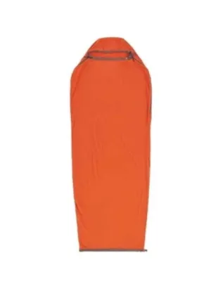 Sea To Summit Reactor Fleece Sleeping Bag Liner - Mummy W/ Drawcord- Compact- Orange