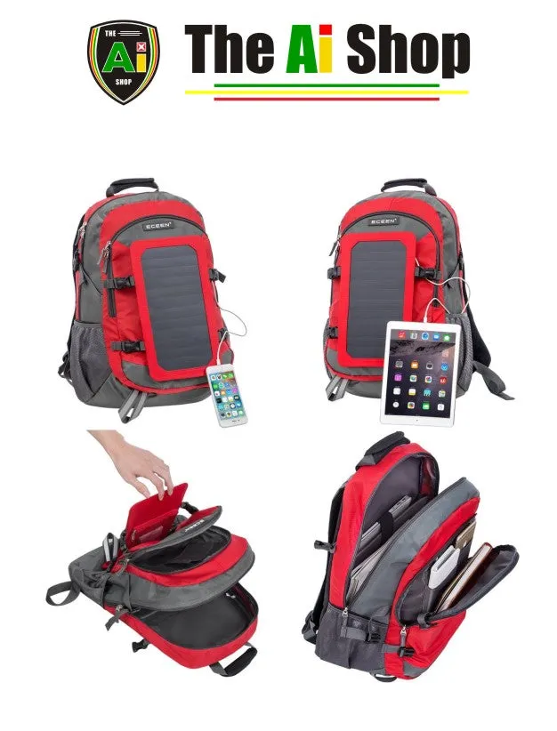 Smart Hiking Backpack, provides solar power