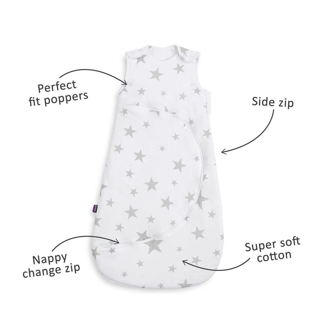 SnuzPouch Sleeping Bag - Grey Stars - TOG 0.5