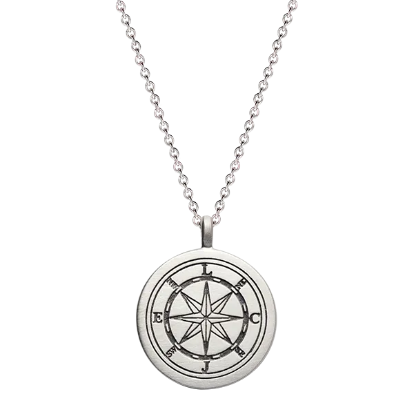 Sterling Silver Compass Pendant