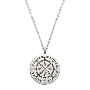 Sterling Silver Compass Pendant