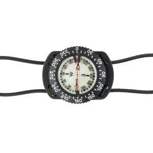 Tecline Compass with Wrist Mount or Elastomeric Bungee Mount