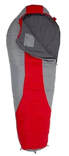 TETON Sports Tracker  5F Ultralight Sleeping Bag Perfect for Backpacking, Hiking, and Camping; Red/Grey