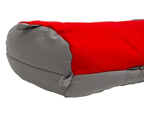 TETON Sports Tracker  5F Ultralight Sleeping Bag Perfect for Backpacking, Hiking, and Camping; Red/Grey