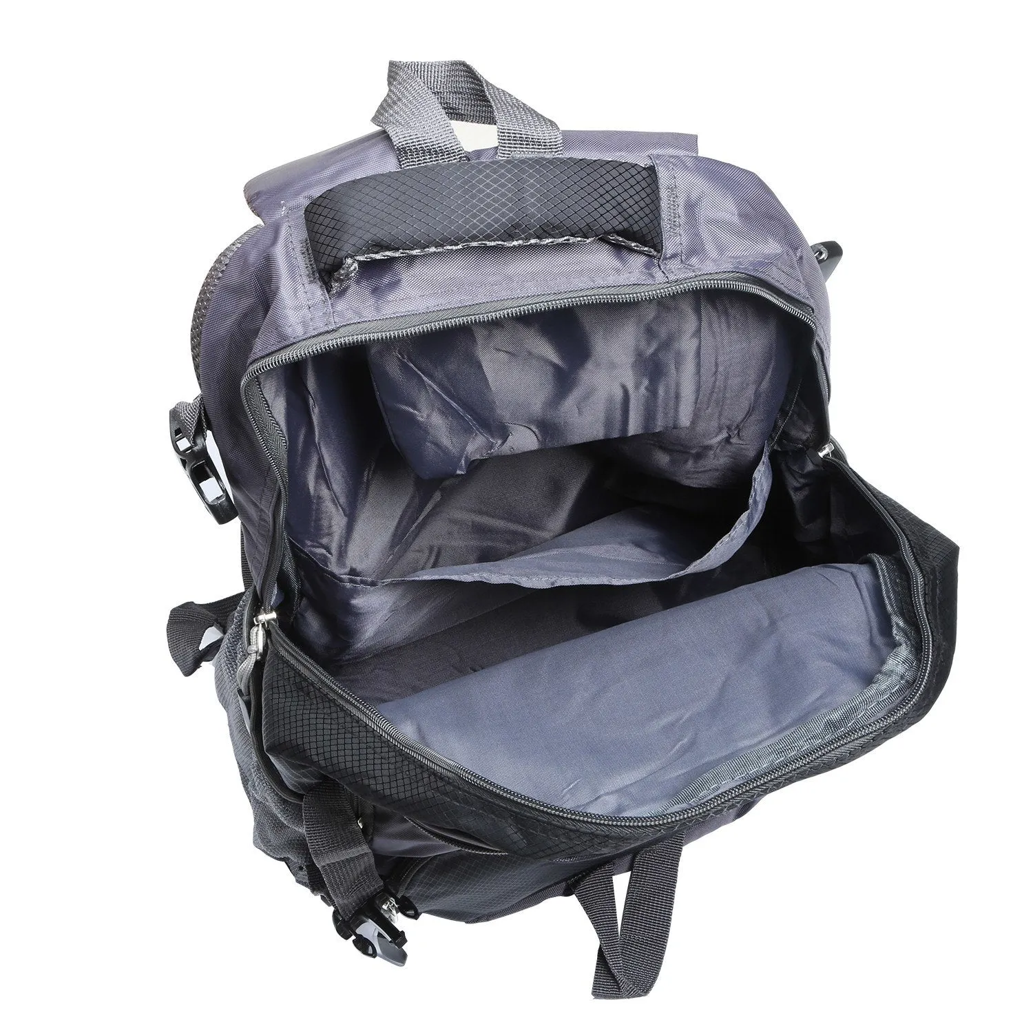 Unisex School Backpack Casual Travel Shoulder Bag W/ Adjustable Straps Dual-Water Bottle Pouch