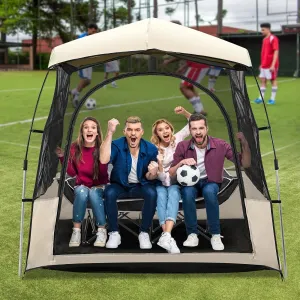 versatile Sport Tent with Removable Top Cover and Sealed Floor, Instant Pop-Up Tent Shelter Weather Proof Pod, Outdoor Bubble Tent Screen House Room with Mesh Windows (Mesh, 1-4 People)