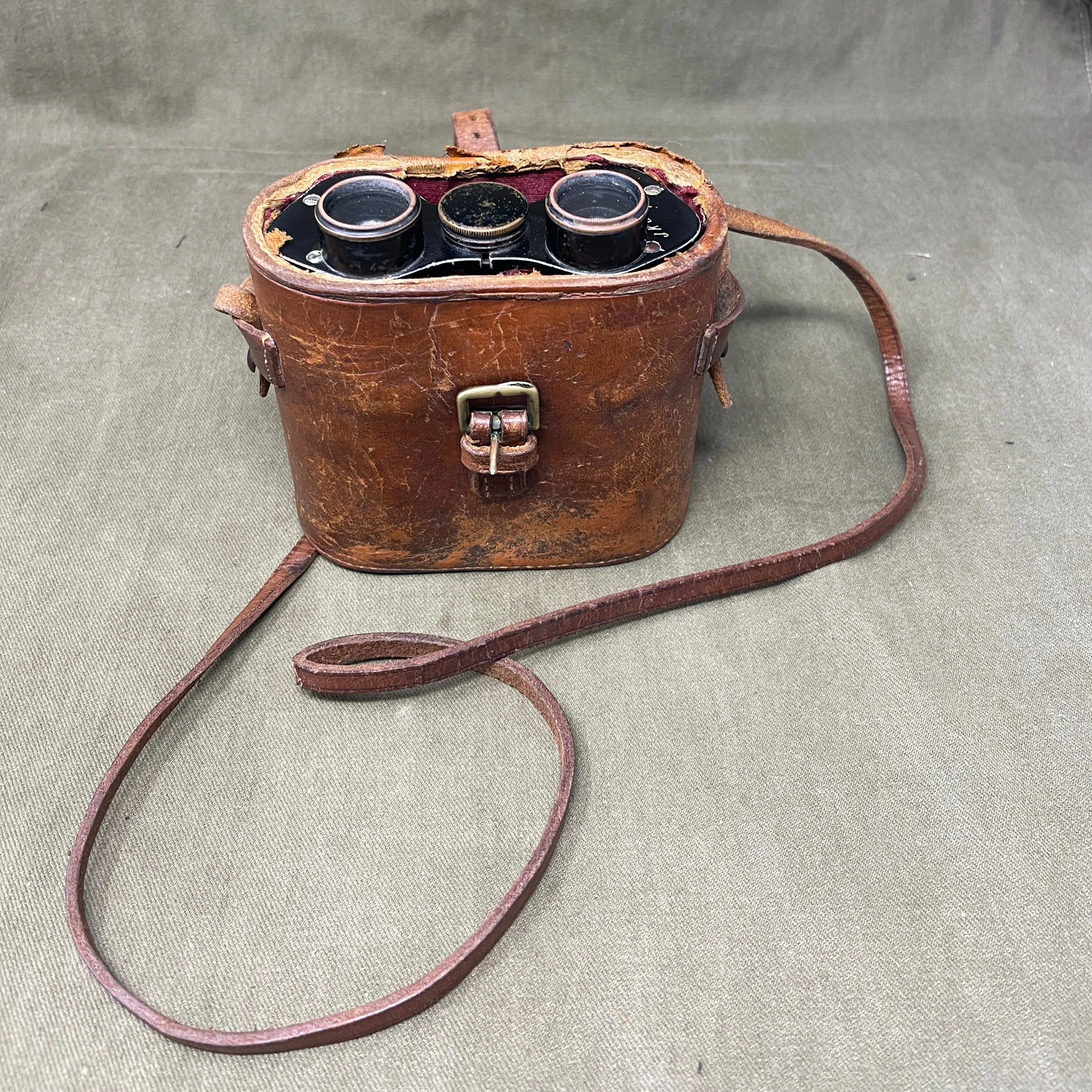 WW1 French Prismatic Zeeda Binoculars.